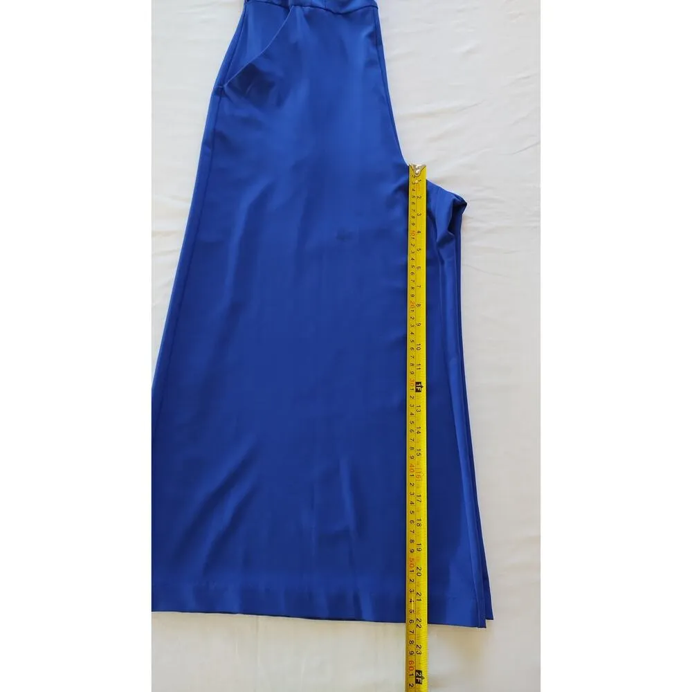 Danny and Nicole Royal Blue Sleeveless Belted Wide Leg Jumpsuit size 10 - Image 15
