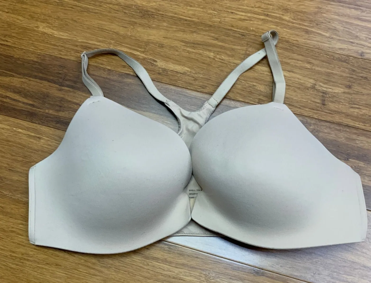 Soma Enbliss Racerback Bra Size 36C Comfort Beige Everyday Front Close Lined - Image 1