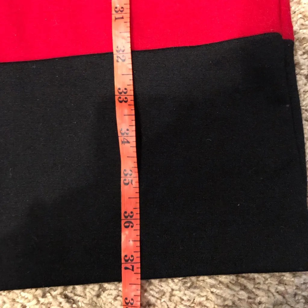 Ice Black and Red Long Sleeve Dress colorblock size 12 - Image 4
