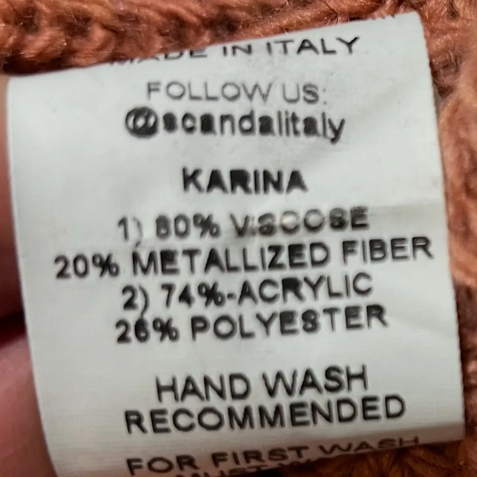 Scandal Italy Karina Sweater OS
Made in Italy Pink Size undefined - Image 9