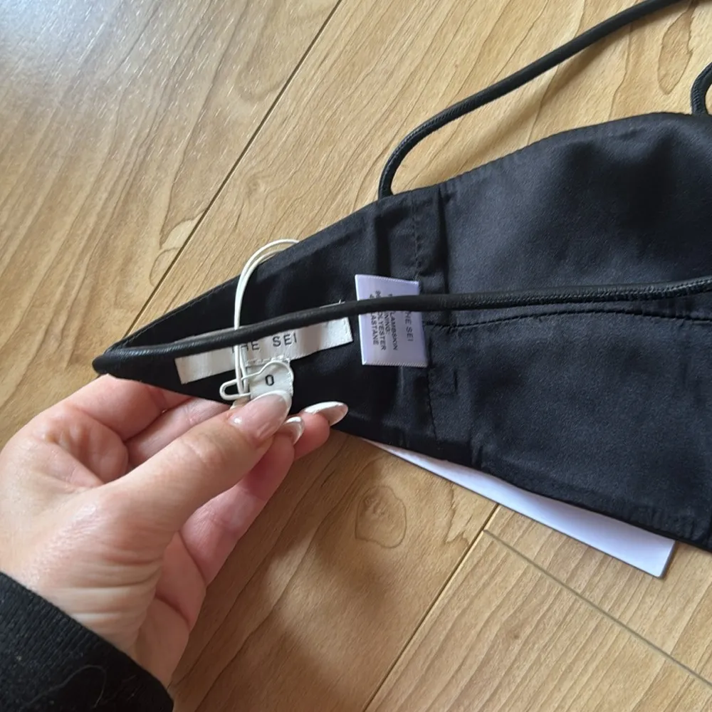 THE SEI Leather bra top Black Size 0 - Image 4