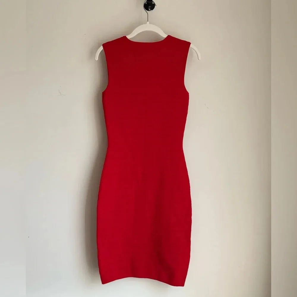 Neiman Marcus Red Sleeveless Dress - Size S - Image 2