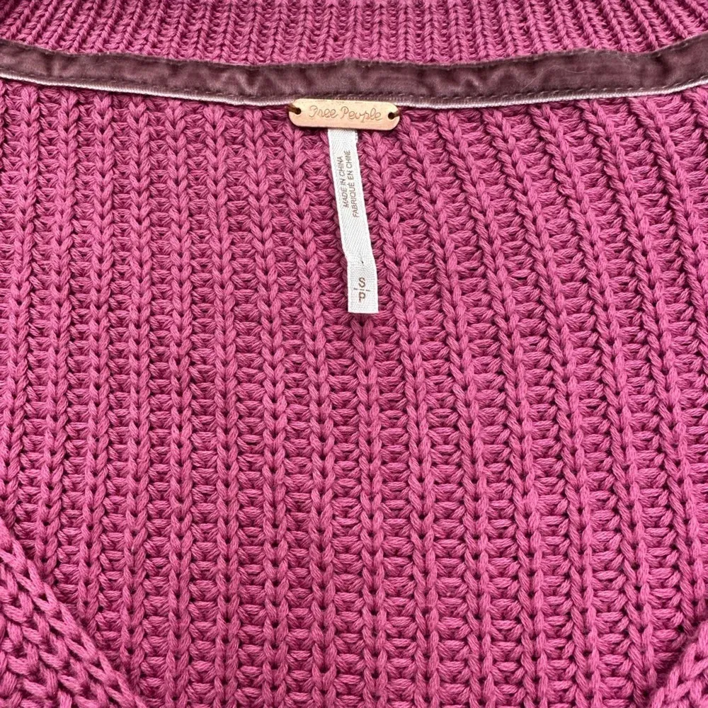 Free People Pink Damsel Bell Sleeve Cropped Knit Sweater // S - Image 7