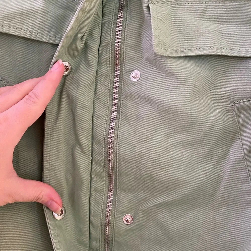 NWT Treasure & Bond jacket in green basil size  XXS 100% cotton - Image 7