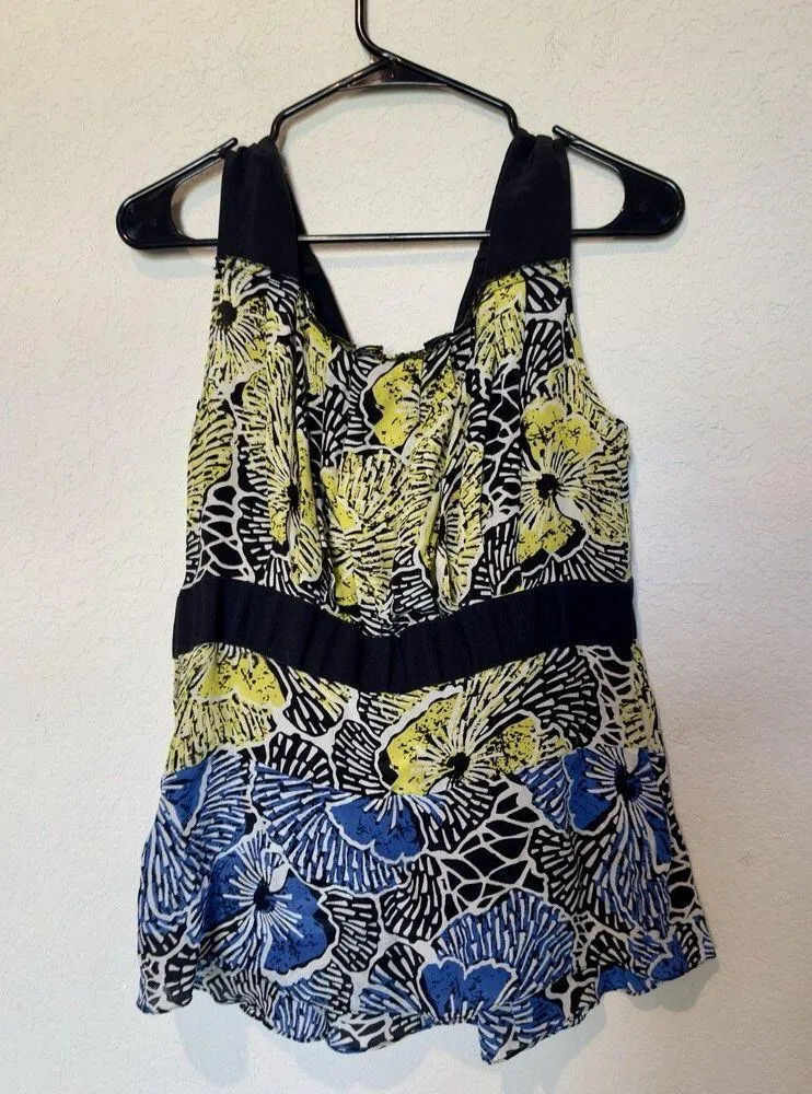 BCBGMaxazria Silk Pleated Top  Sz M  Retro/ Early 20s .  **See Photo For Flaw - Image 3