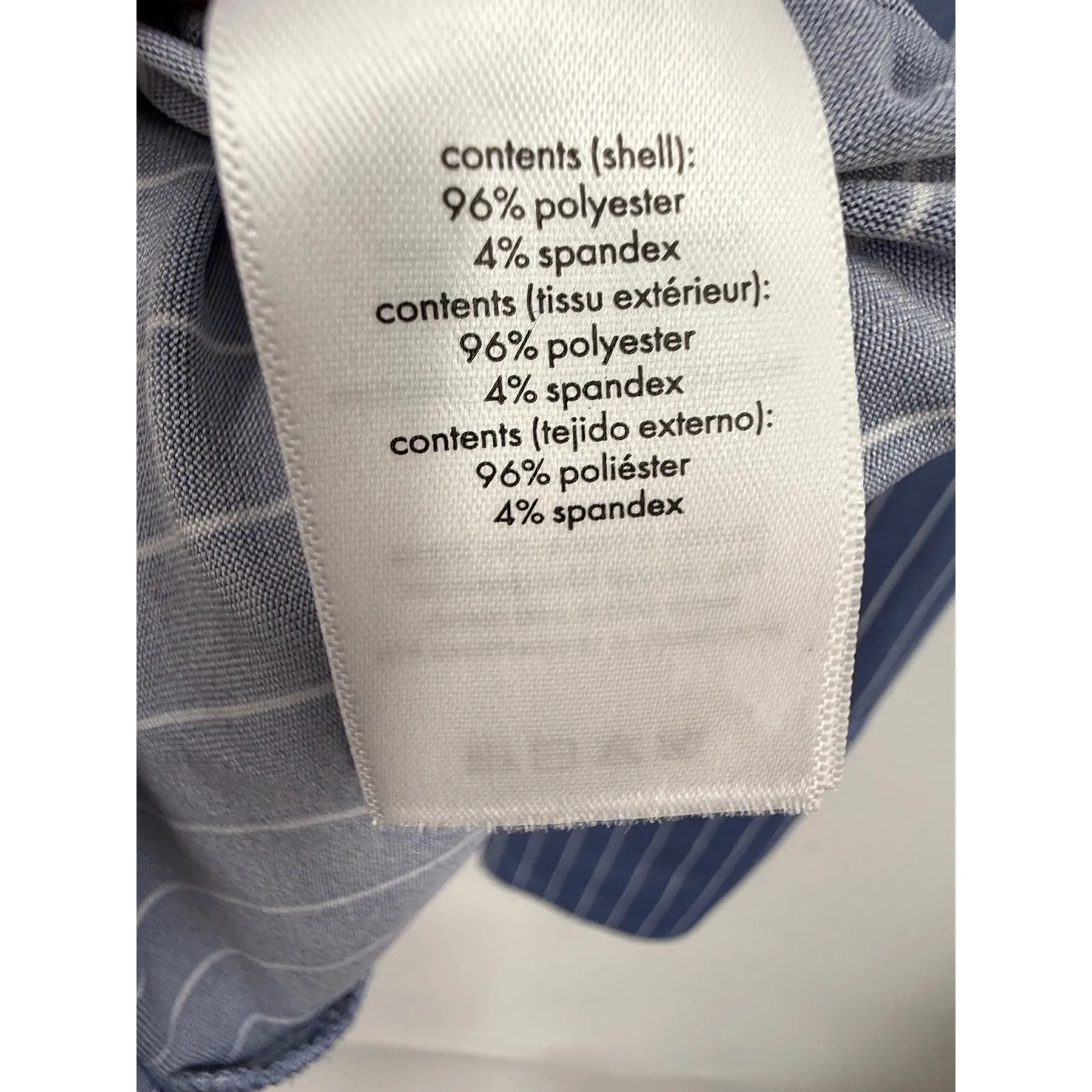 Danielle Bernstein by WeWoreWhat Blue Striped Button Up Shirt Long Sleeve Size L - Image 6