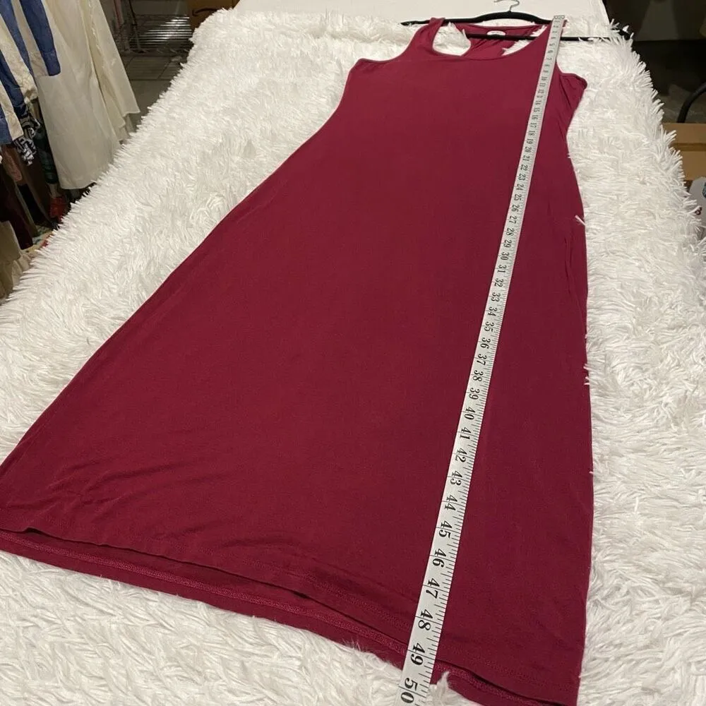 Talula Aritzia Gallatin Racerback Midi Dress in Maroon Medium - Image 6
