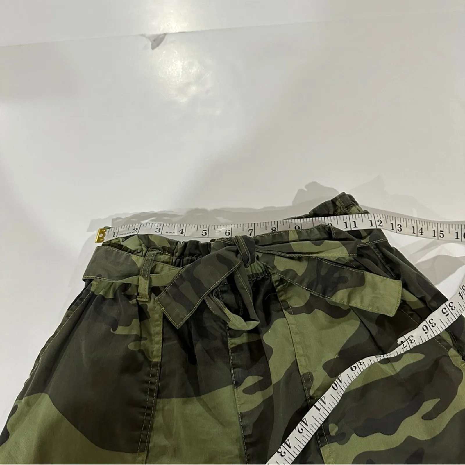 Sanctuary Daily Camo Tie Waist‎ High Rise Shorts Size 27 - Image 6