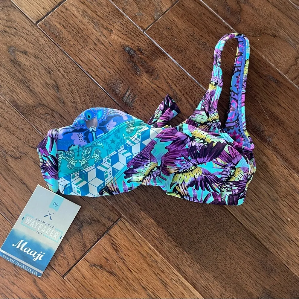 Anthropologie Maaji Floral Flight One-Shoulder Top - Image 4