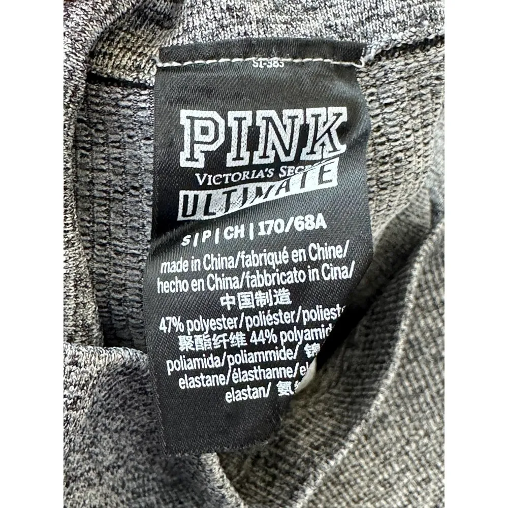 PINK Victoria's Secret Gray ULTIMATE Compression Mesh Side Leggings Size Small - Image 6