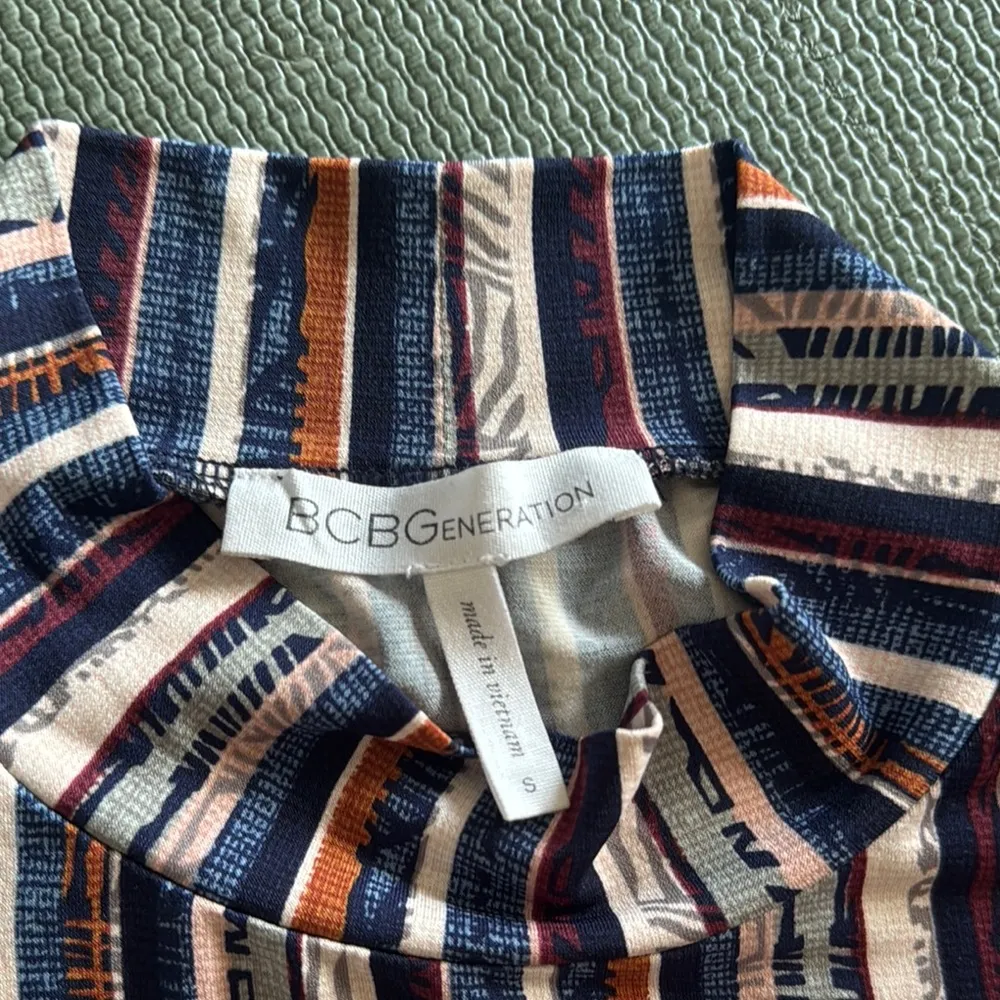 BCBGeneration Black and White Striped Tunic Dress - Image 3