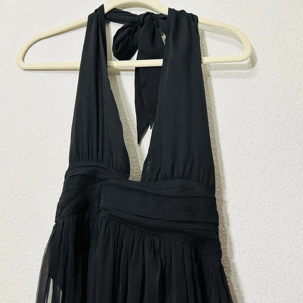 NEW Retrofête Zion Silk Chiffon Dress Bodysuit Lined Black Sz Large $595 Baddie - Image 17