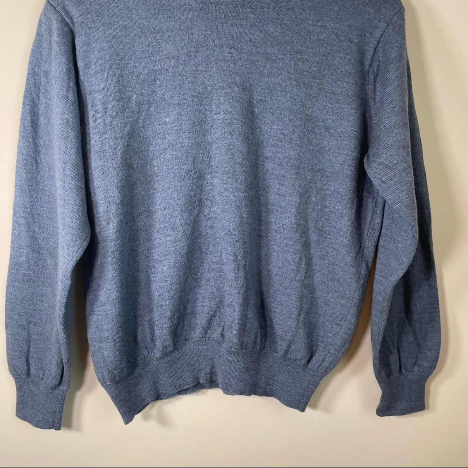 Fiesole‎ Gray Wool Long Sleeve Sweater Size M Blue Size M - Image 3