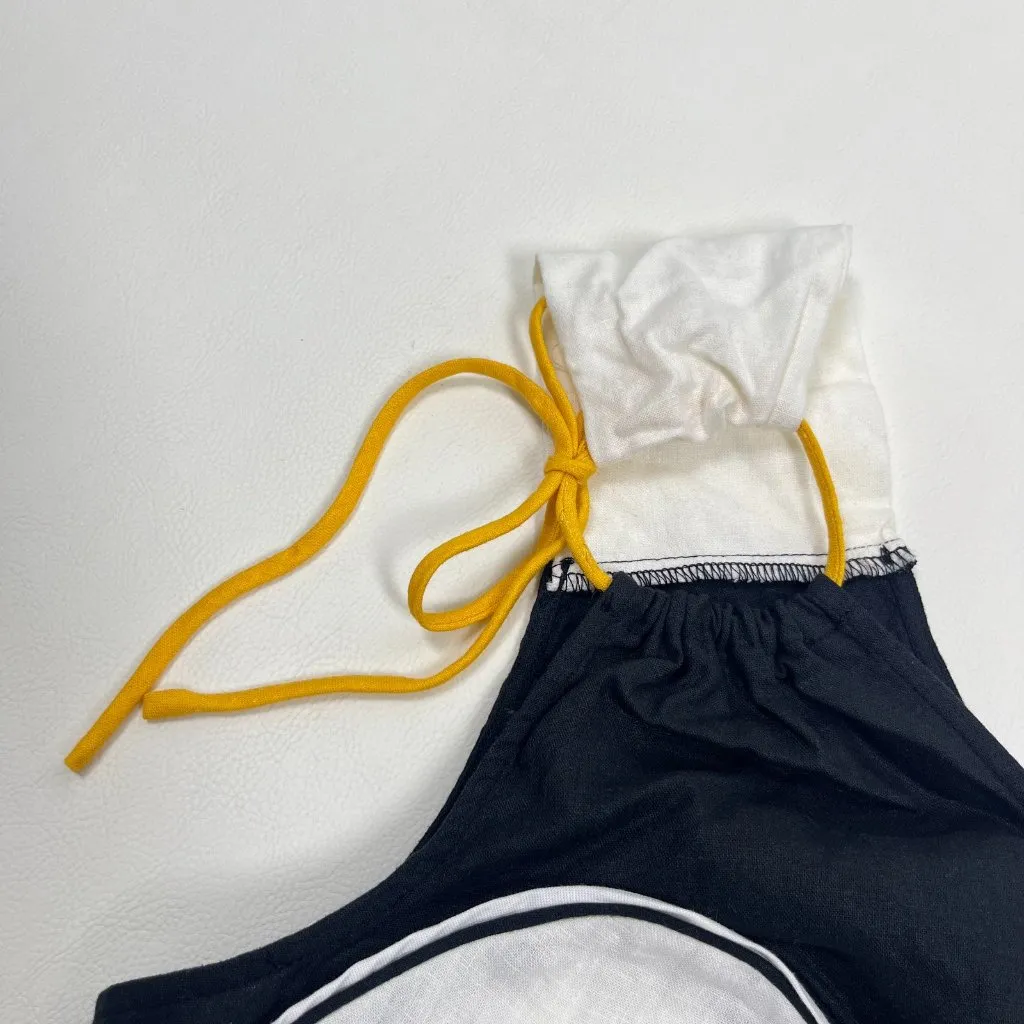 NWOT Farm Rio x Anthropologie One-Shoulder Linen Blend Flower Mini Dress XSP - Image 8