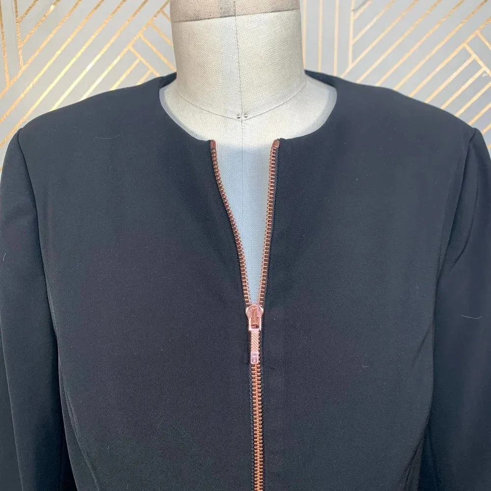 Ted Baker Ted‎ Baker Yulij Flared Cuff Peplum Jacket Black - Image 3