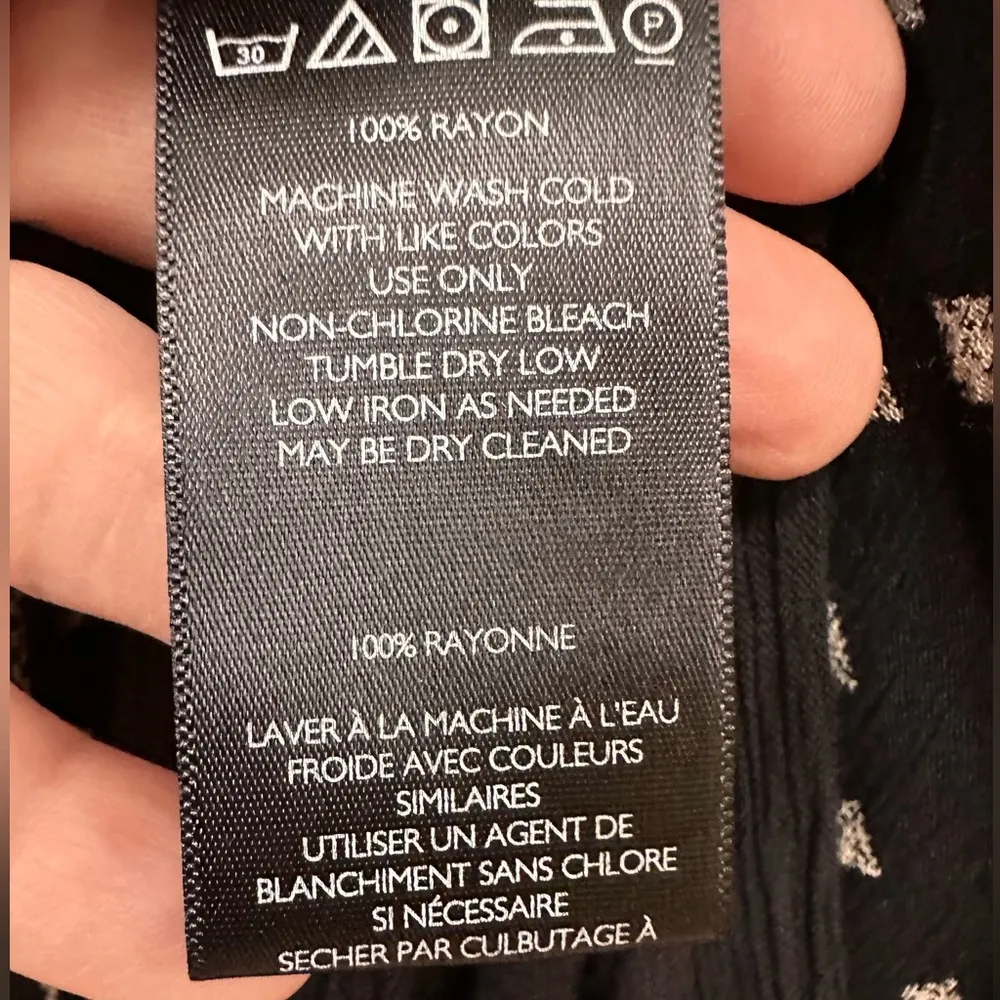 Ecote Urban Outfitters Kimono OS, Black With White Southwest Design, Lightweight - Image 7