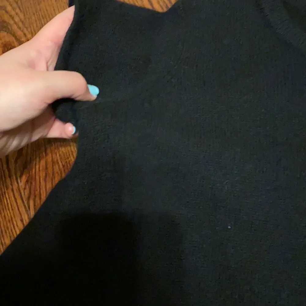 Co Black Cashmere & Wool Babydoll Sweater Blouse - Image 3