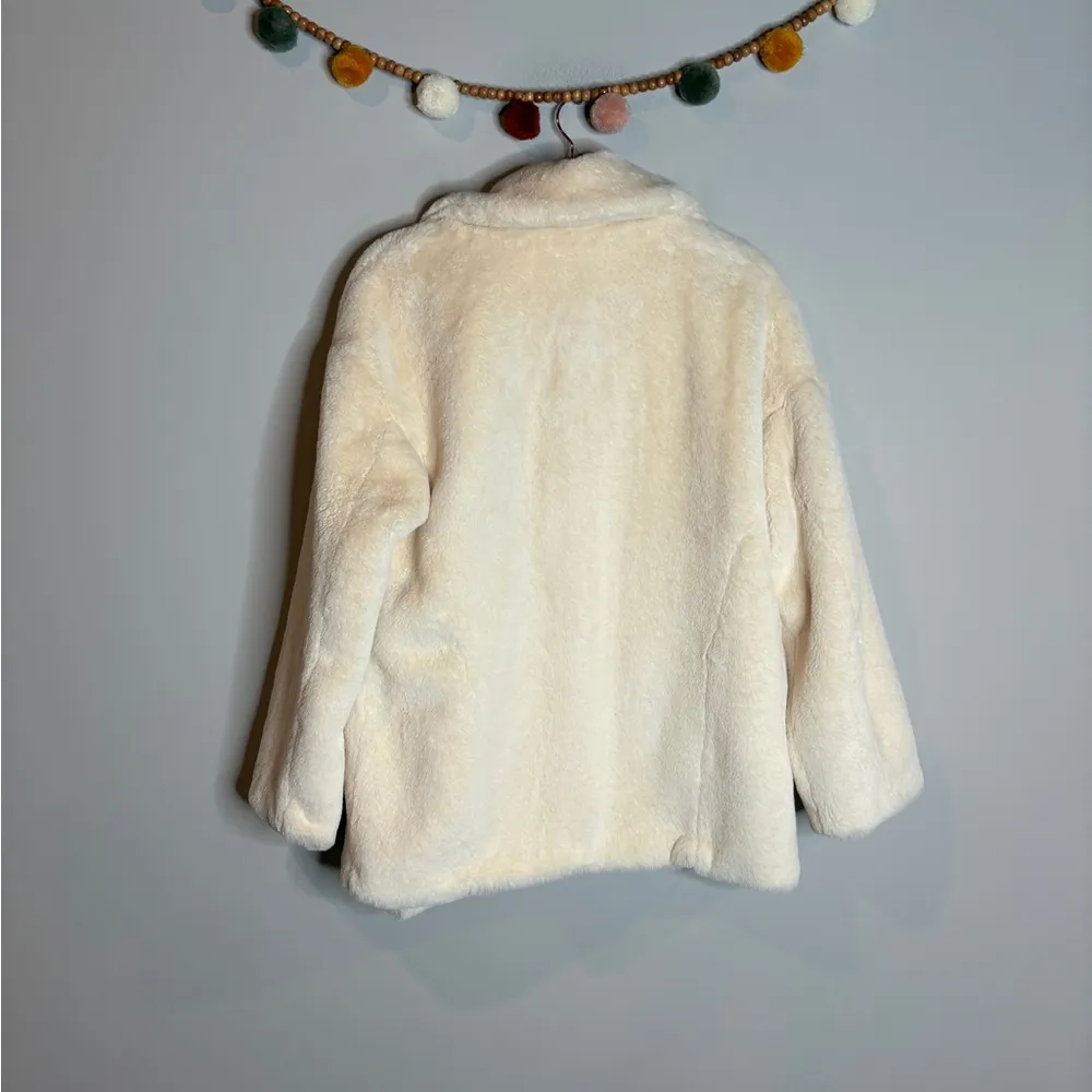 Free People Kate Solid Faux Fur Ivory coat - Image 6