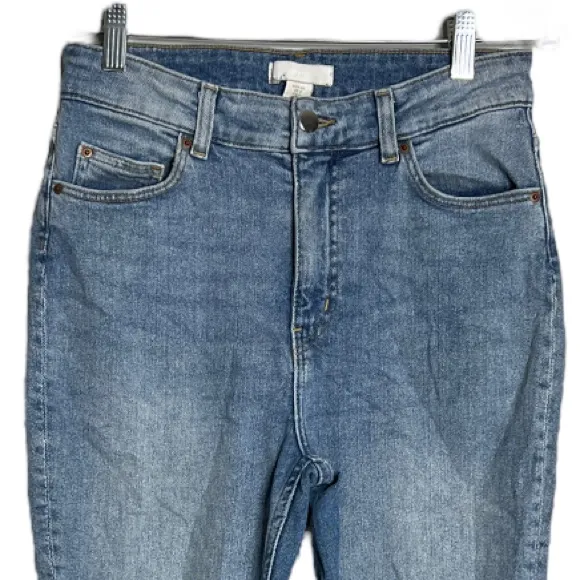 H&M High Rise Skinny‎ Jeans Light Wash Fading Whiskering Ankle Length - Image 3
