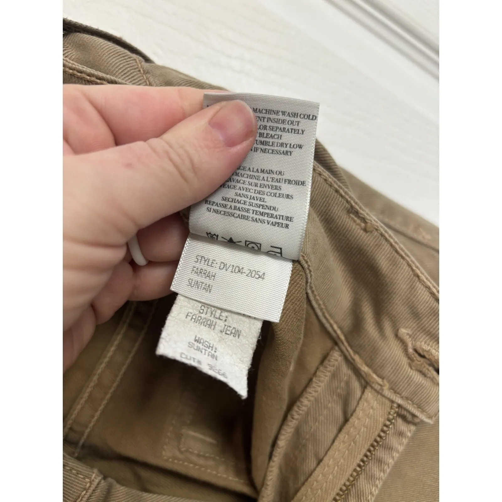 Vince Farrah Flare Pants Size 25 Tall Suntan Lightweight Corduroy Trouser FLAW - Image 8