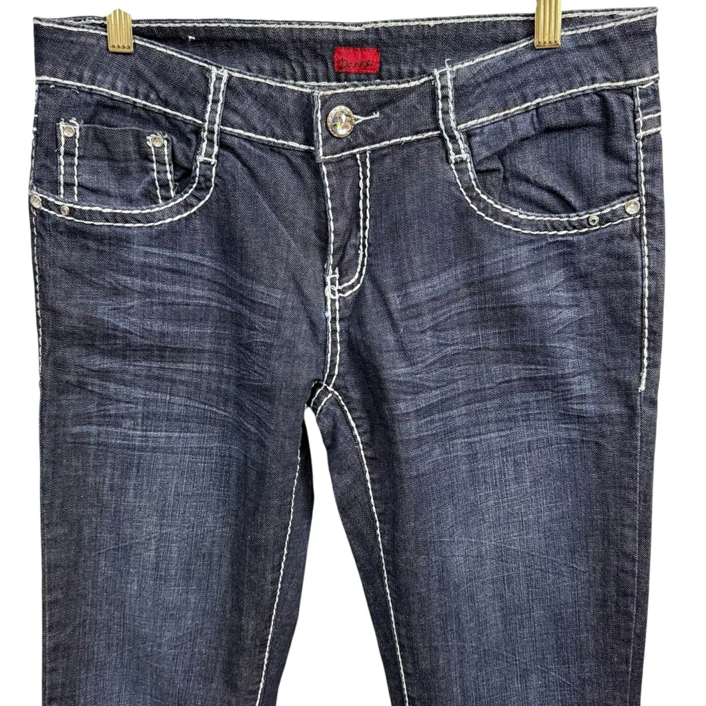 Vintage Danesi Jeans Blue Embellished Pockets Size 13 - Image 2
