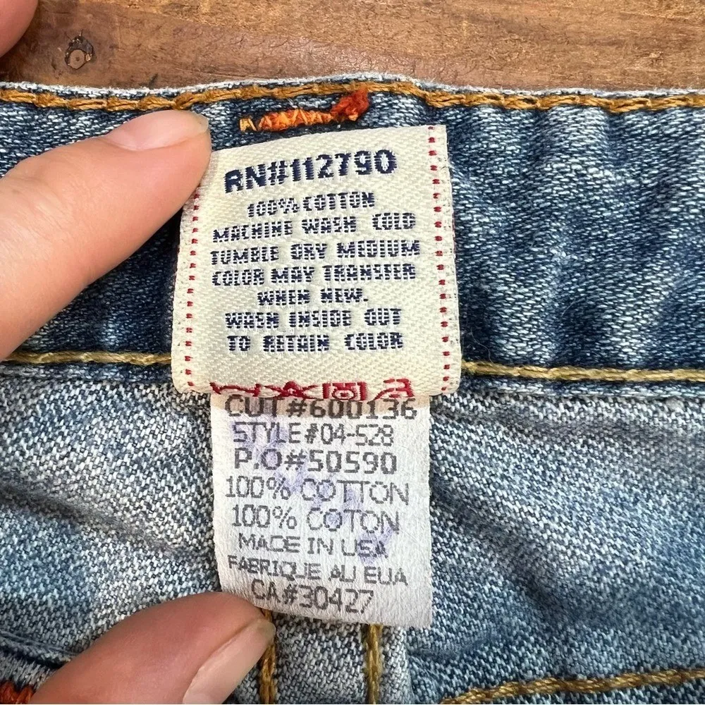 Rare Y2K True Religion Lady Godiva Embroidered Low-Rise Flare Jeans Sz 27 - Image 13