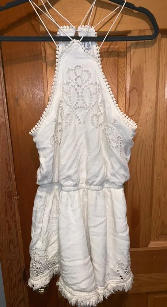 American Eagle Outfitters White Boho Romper - Image 2