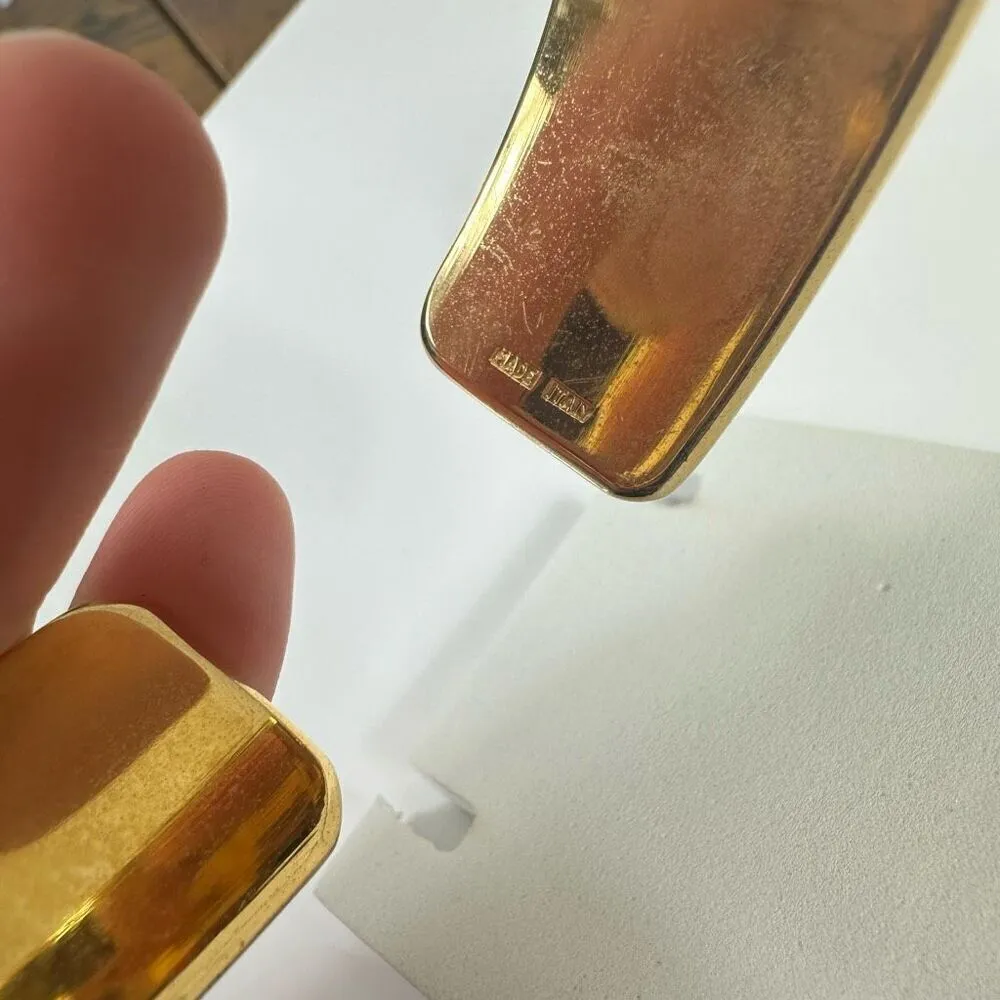 Salvatore‎ Ferragamo Gold Tone Bangle Bracelet - Image 8