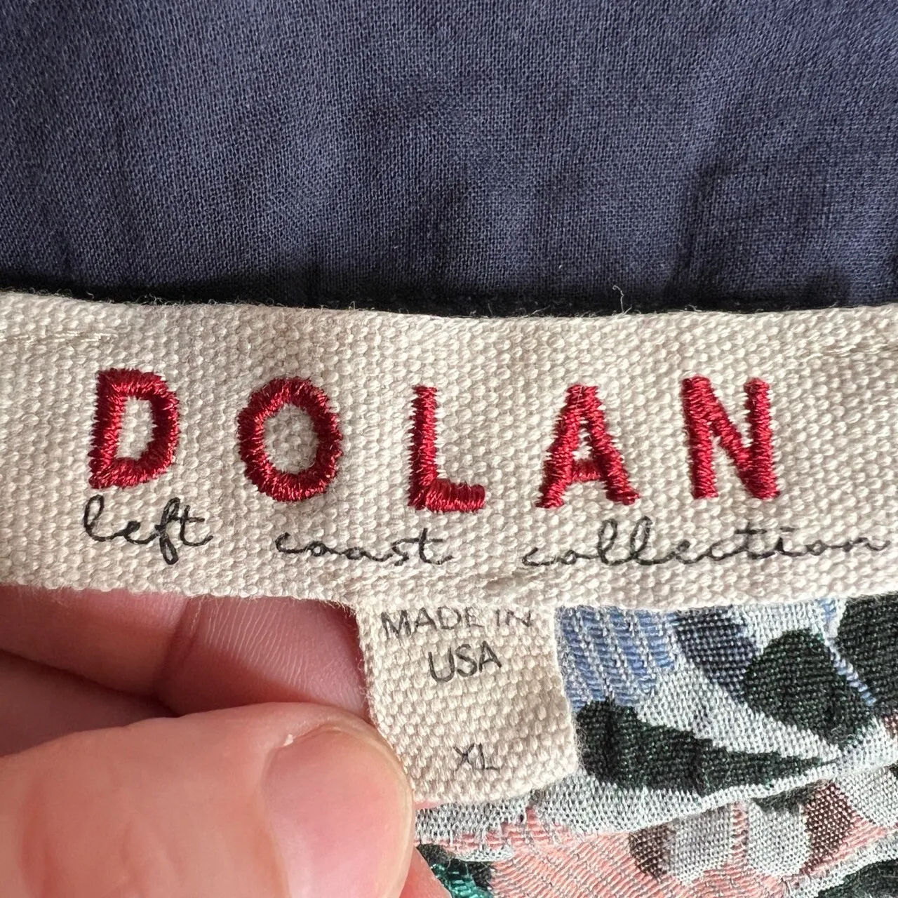 Anthropologie Dolan Pencil Skirt Green Geometric Embroidery Button Front XL - Image 5