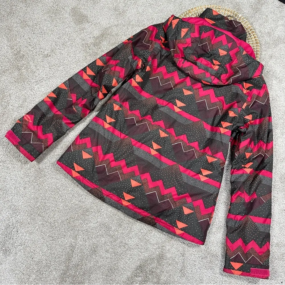 Sims Native Geometric Print Insulated Hooded Ski Snowboard Jacket Multicolored M Pink Size M - Image 6