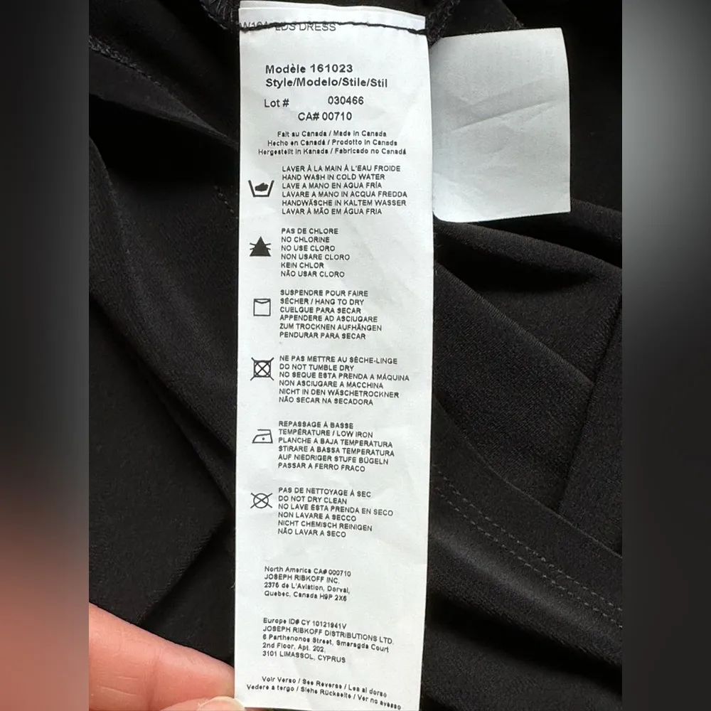 Black Low V Neck Cut Rap Look Dress  W Gold Jewel On Side… - Image 12