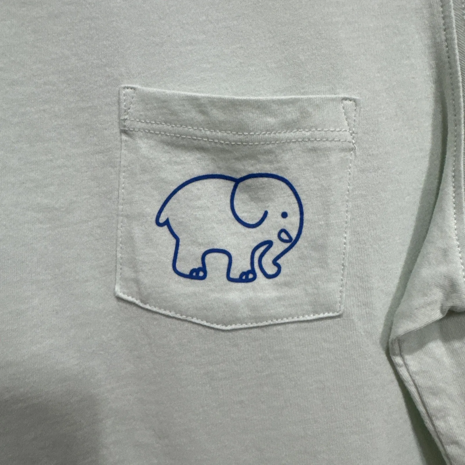 Ivory Ella Elephant Short Sleeve Tee Women’s M Sail Blue Organic Cotton T-shirt - Image 2
