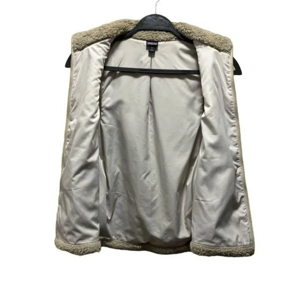 Patagonia Women's Los Gatos Full Zip Fleece Vest Beige Size Small Outdoor Wear - Image 4