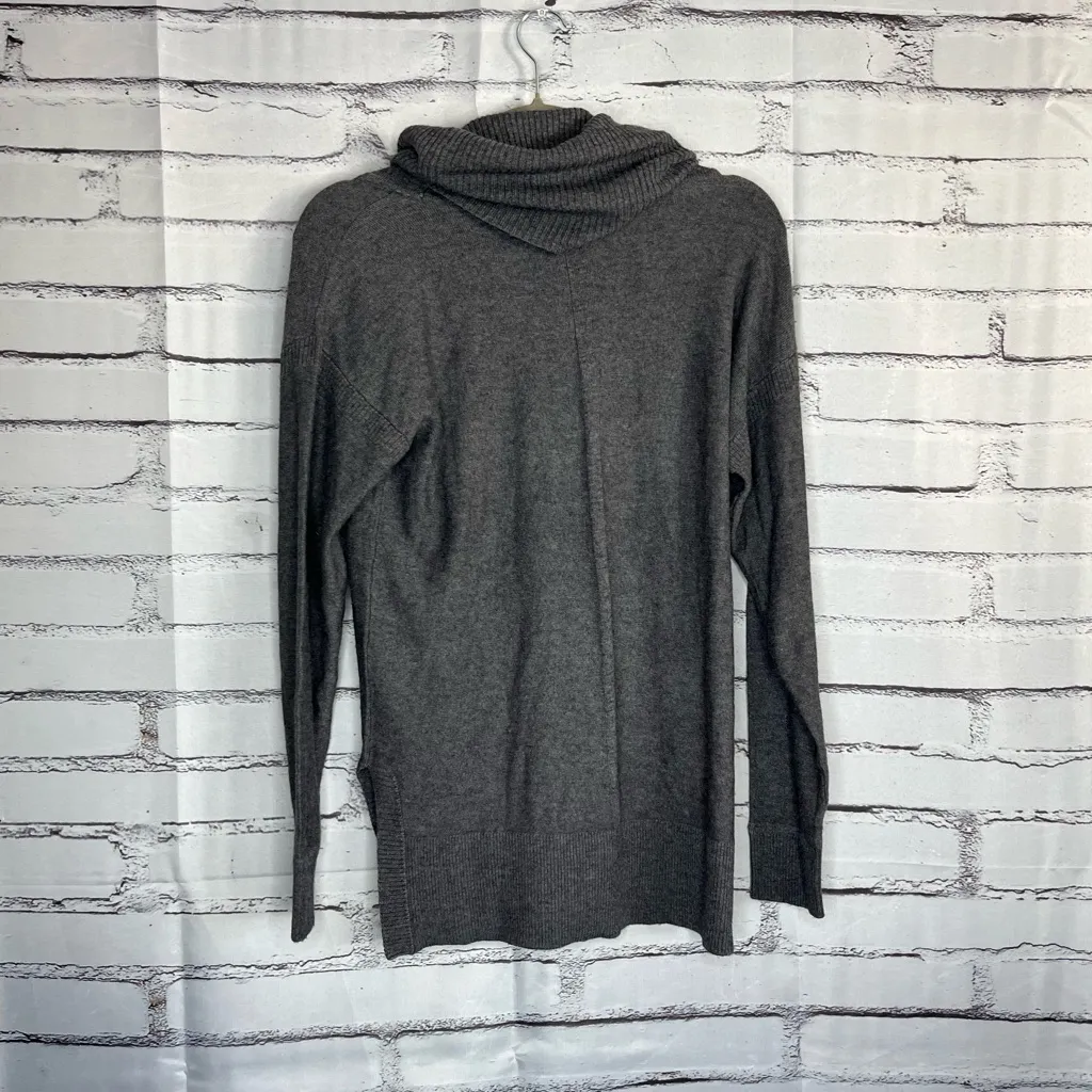 INC International Concepts Dark Grey Wool Cowl Turtleneck Sweater Women’s S Y2K Gray - Image 11