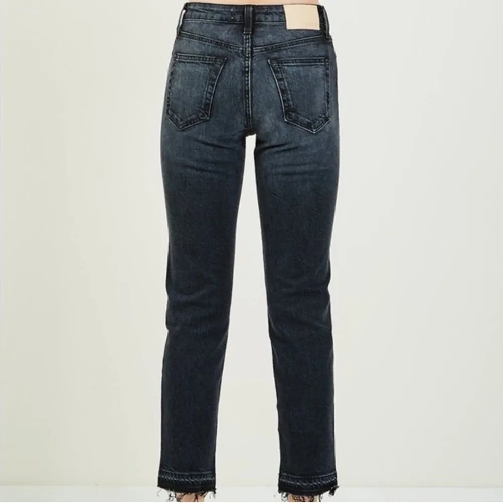 Trave Constance straight tapered released hem jeans in on the road again wash 32 Black - Image 2