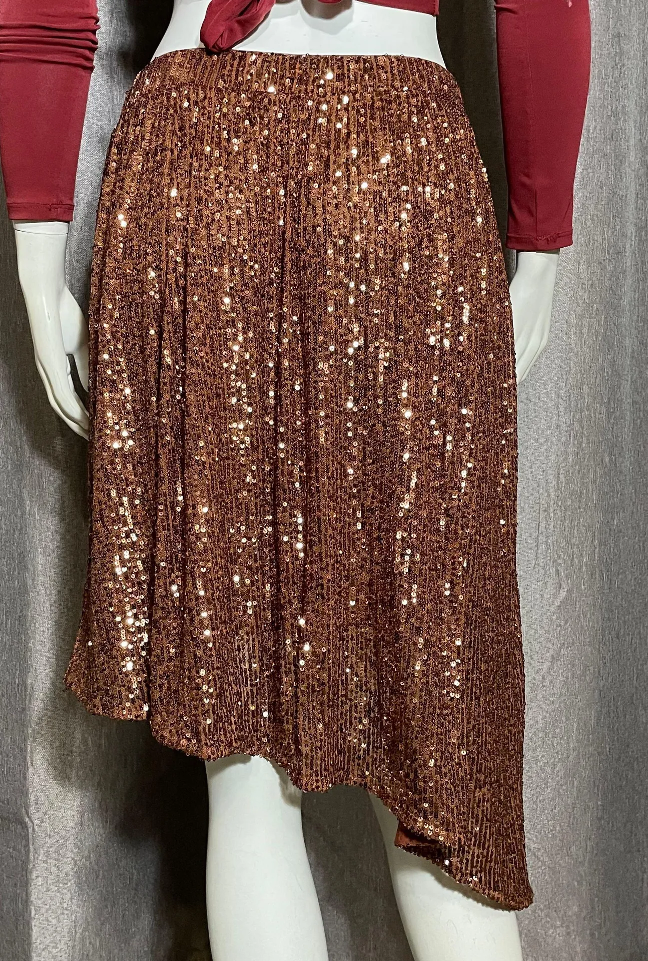 Women’s Last Dance Sequin Asymmetrical Skirt - Image 4