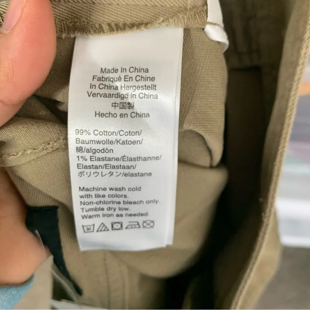 J Crew size buttons pencil skirt in stretch chino khaki size 6 minimalist bo 104 - Image 8