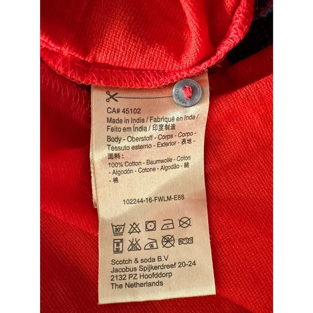 Scotch & Soda Maison Scotch Red Long Sleeve Embroidered Tunic Dress Small P’tite - Image 11