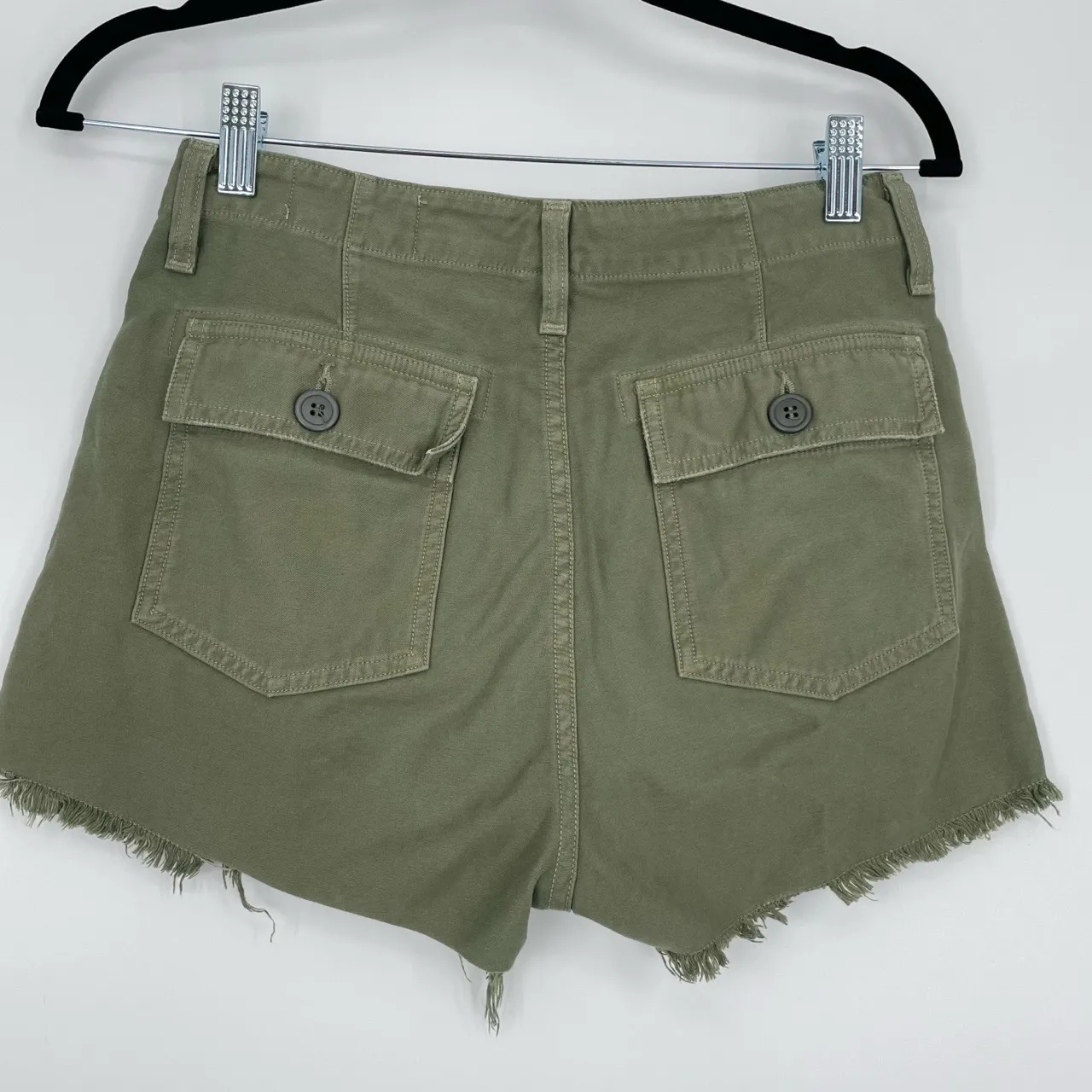 Citizens Of Humanity Women's‎ Frayed Hem Sateen Meghan Surplus Shorts Size 24 - Image 5