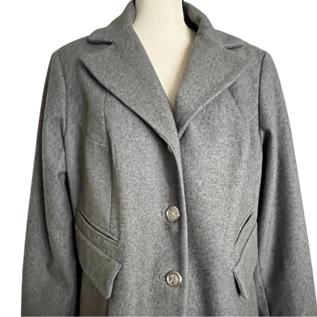 Laundry By Shelli Segal Gray Wool Blend Button front Coat. SZ. 16 - Image 2