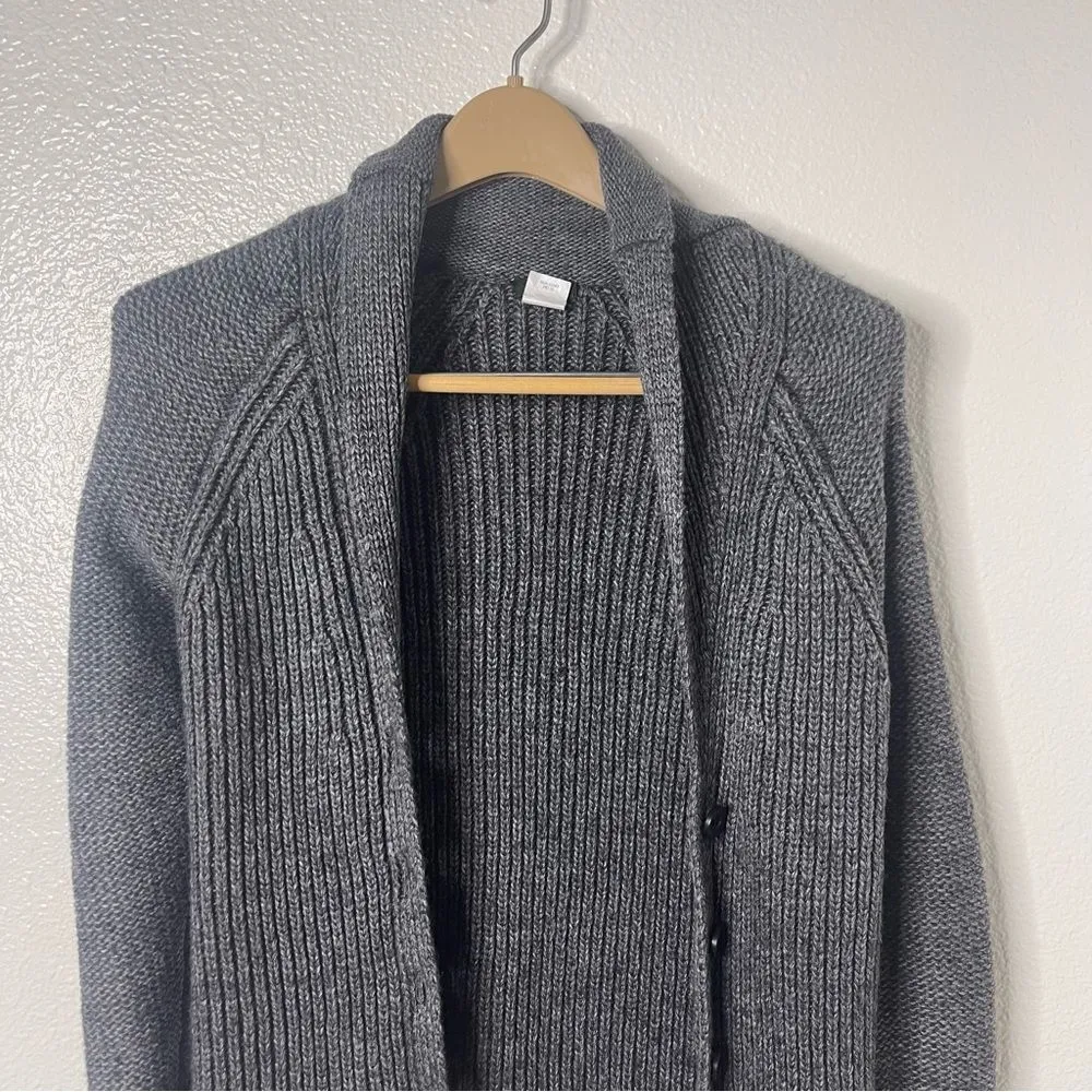 Vintage J. Crew Cardigan Sweater Wool Mohair Blend Size XS Timeless Classic Grey - Image 2