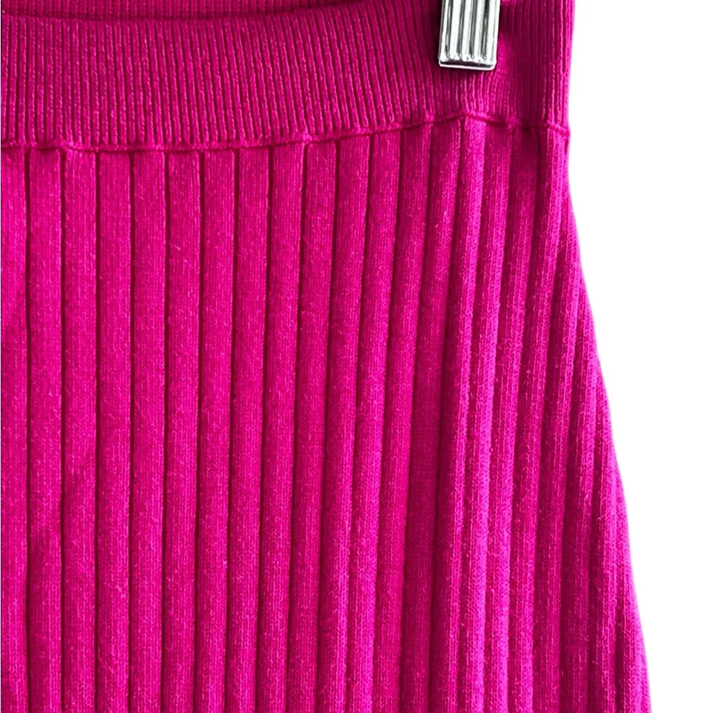 Free People Vibrant Pink Skyline Midi Skirt In Size Small - Image 6