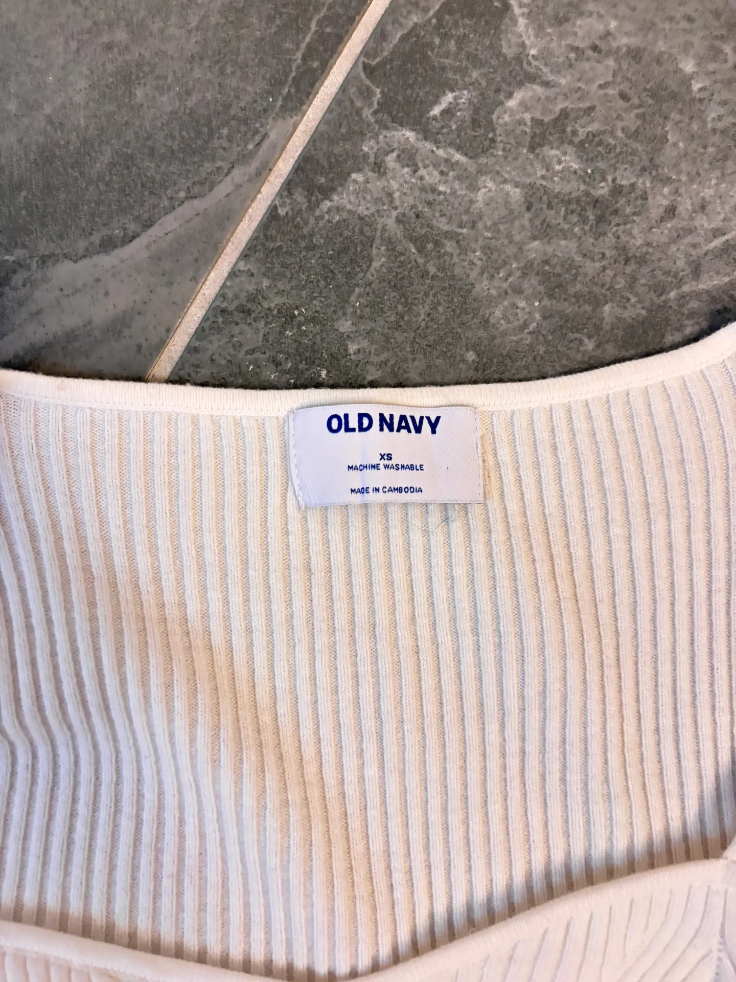 White Long Sleeve Top Size XS - Image 2