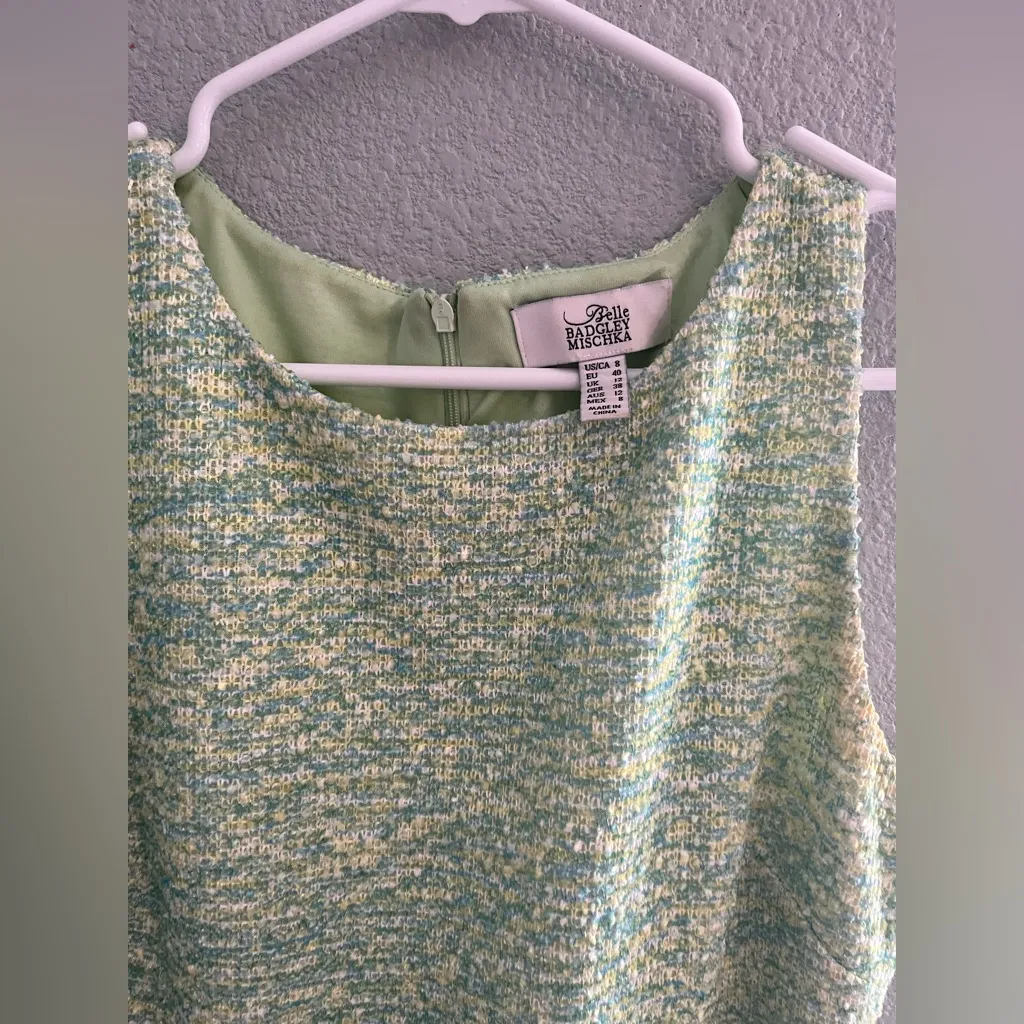 BelleBADGLEY MISCHKA. Beautifu‎ Elegant Green Sleeveless Dress welcome offers - Image 3