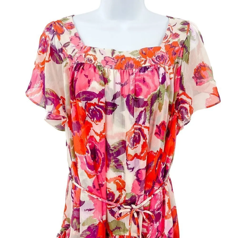 MISA Los Angeles Kasey Coming Up Roses Floral Print Water Color Mini Dress - Image 6