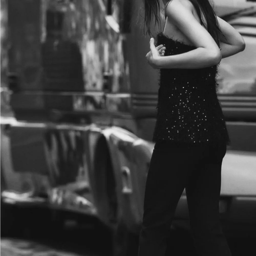 ZARA Fringe and Sequin Bustier Top - Image 4