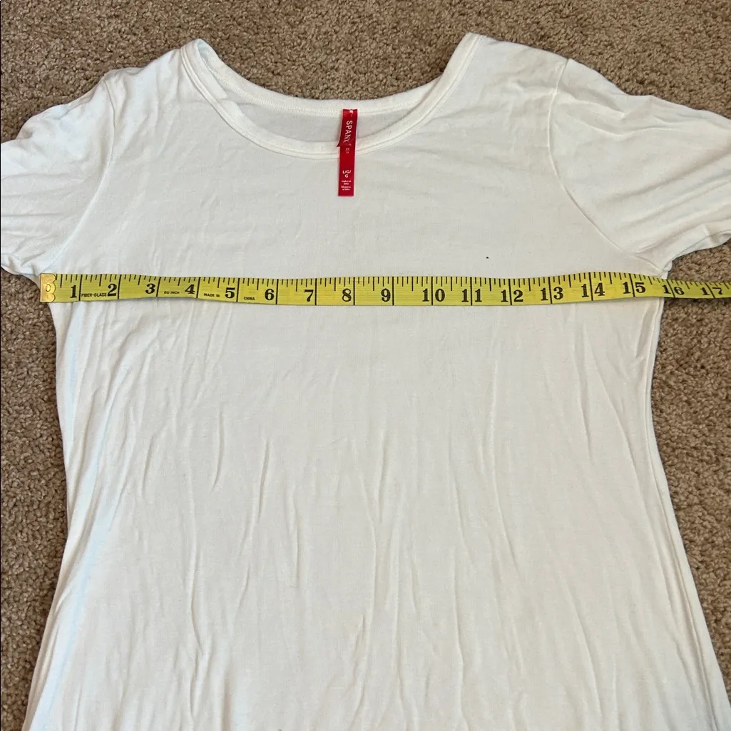 SPANX Classic White Long Sleeve Tee Size Large - Image 4