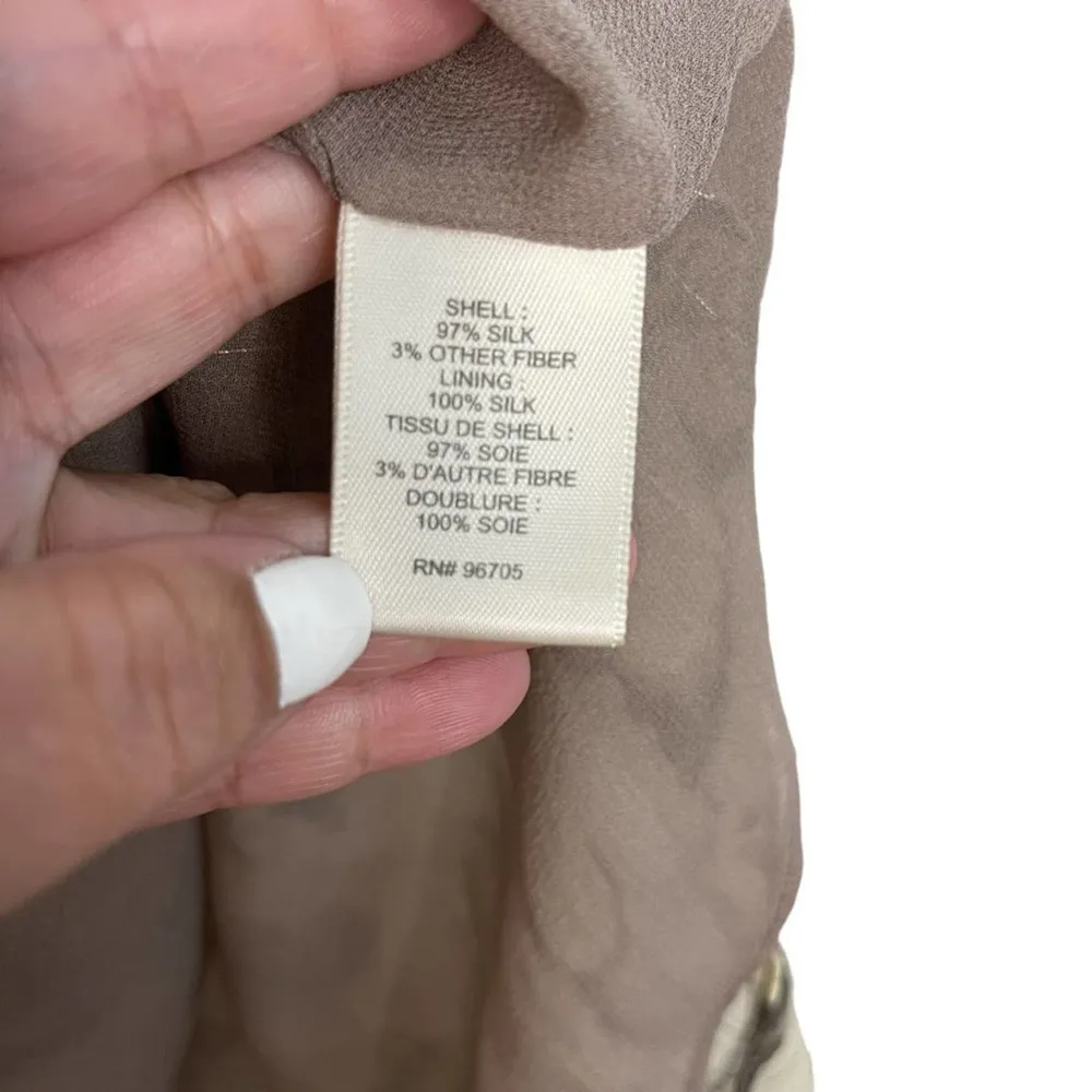 Rebecca Taylor Floral Silk Metallic Camisole - Image 6