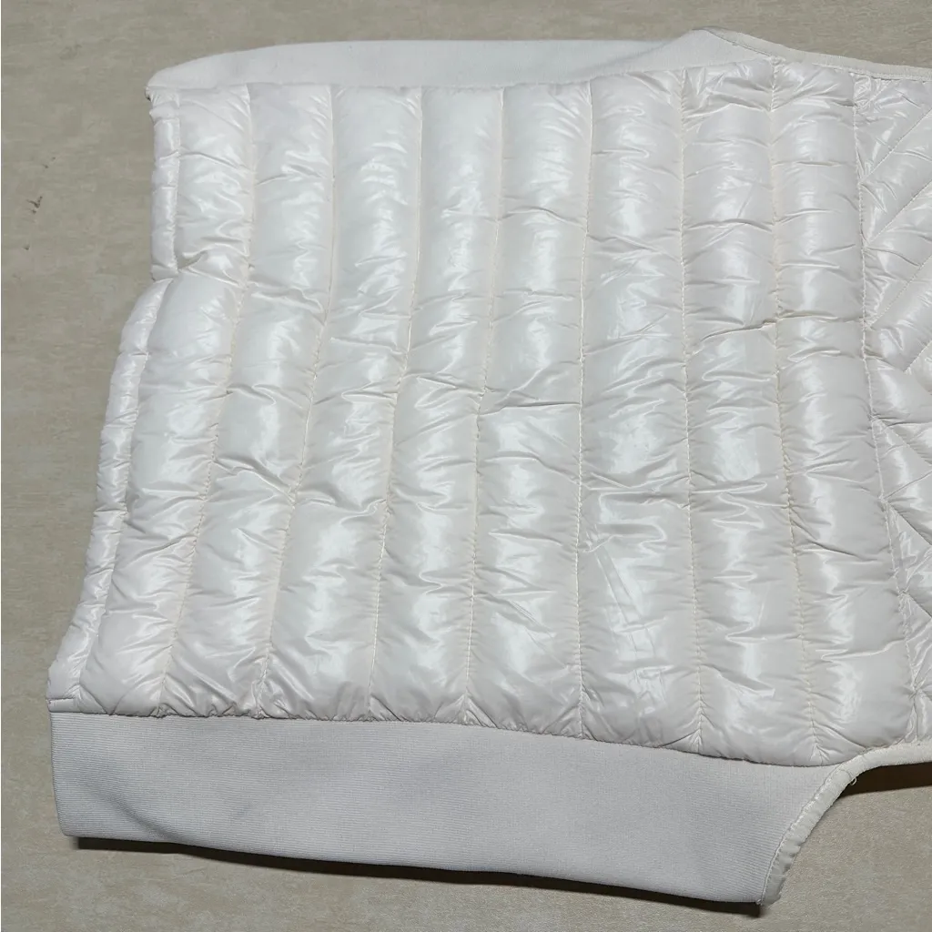 GAP Women’s Primaloft Puffer Quilted Vest Jacket Full Zip in Ivory Frost XL - Image 6