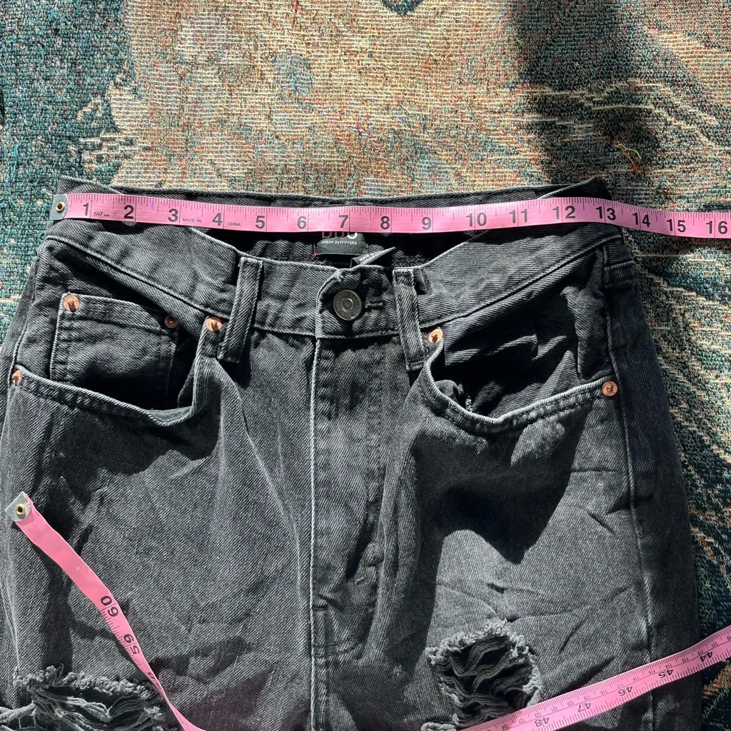 BDG Urban Outfitters High Rise Baggy Jeans Charcoal Distressed Y2K Women’s 27 - Image 13